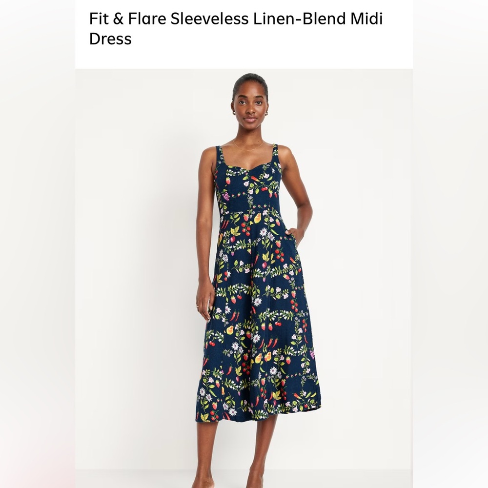 Linen Midi Summer Dress